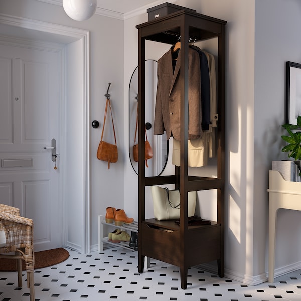 IKEA IDANÄS open wardrobe, 23 1/4x83 1/8 in Dark Brown Stained, Ikea Ireland | 6047ZJBSY