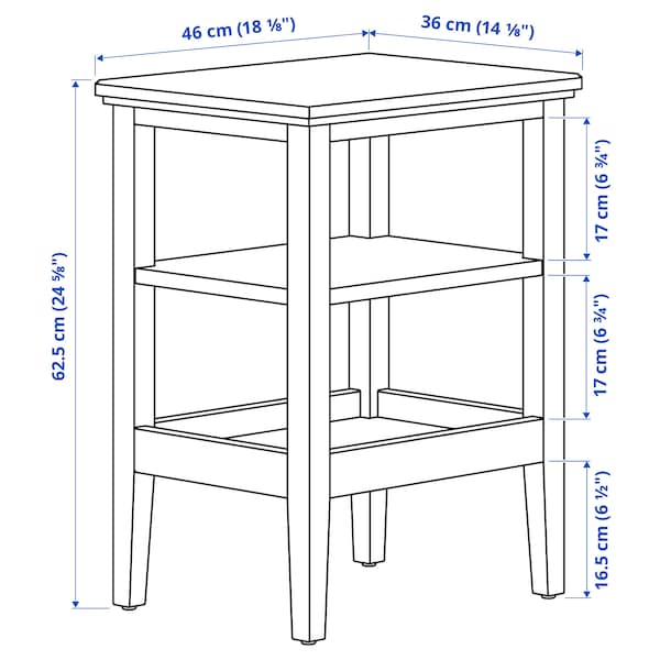 IKEA IDANÄS side table, 18 1/8x14 1/8 in Dark Brown Stained, Ikea Ireland | 7513TFWLQ