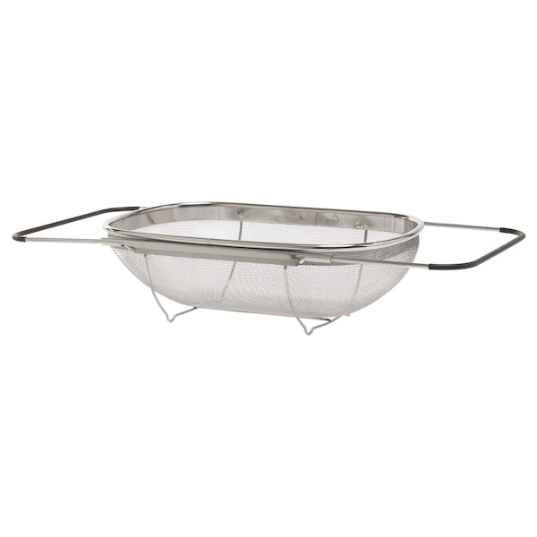 IKEA IDEALISK colander, stainless steel/black, 13x9 in, Ikea Ireland | 3284ZLUDS