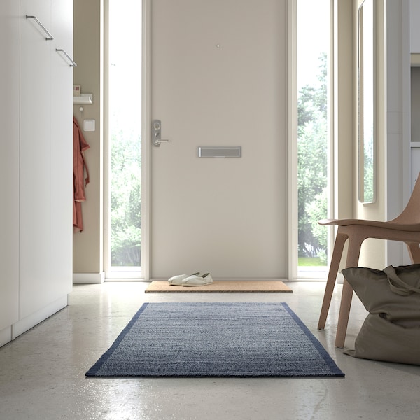 IKEA IDROTTSPLATS rug, flatwoven, blue, 2'7 inx6'7 in, Ikea Ireland | 3824IKVYM
