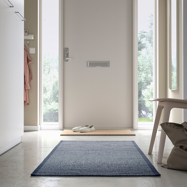 IKEA IDROTTSPLATS rug, flatwoven, blue, 2'7 inx4'11 in, Ikea Ireland | 8156SMLNQ