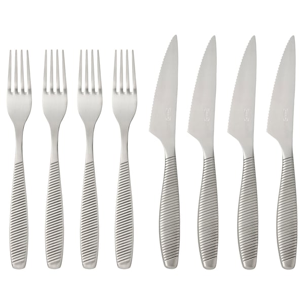 IKEA IKEA 365+ 8-piece steak flatware set, stainless steel, Ikea Ireland | 2819KUOMB