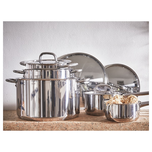 IKEA IKEA 365+ 9-piece cookware set, stainless steel, Ikea Ireland | 0125IKHJO