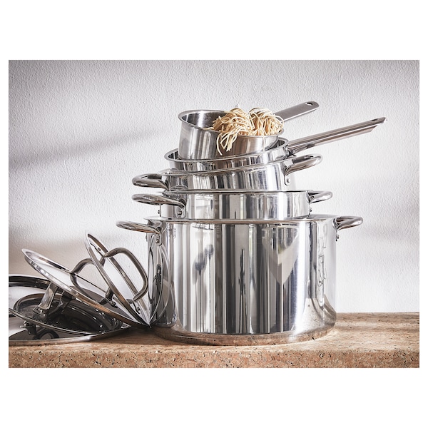 IKEA IKEA 365+ 9-piece cookware set, stainless steel, Ikea Ireland | 0125IKHJO