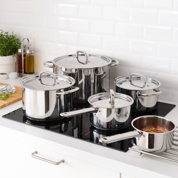 IKEA IKEA 365+ 9-piece cookware set, stainless steel, Ikea Ireland | 0125IKHJO