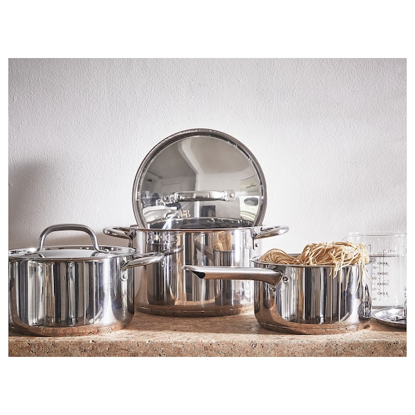 IKEA IKEA 365+ cookware, set of 6, stainless steel, Ikea Ireland | 2610MJHGL