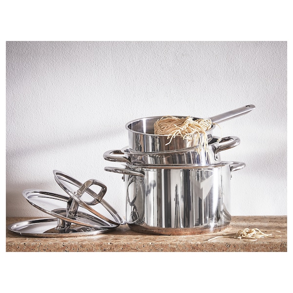 IKEA IKEA 365+ cookware, set of 6, stainless steel, Ikea Ireland | 2610MJHGL