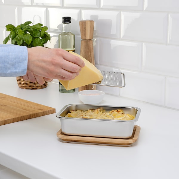 IKEA IKEA 365+ food container with lid, 34 oz Rectangular Stainless Steel / Bamboo, Ikea Ireland | 5368PVHDO