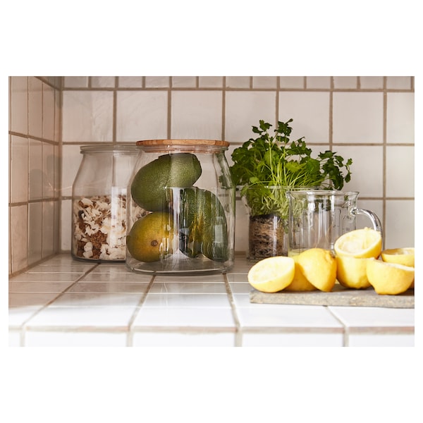 IKEA IKEA 365+ jar with lid, 112 oz Glass / Bamboo, Ikea Ireland | 0619KOUJP