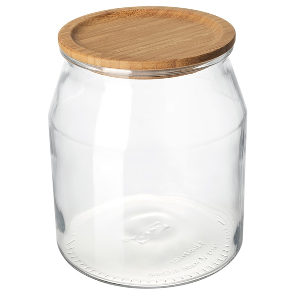 IKEA IKEA 365+ jar with lid, 112 oz Glass / Bamboo, Ikea Ireland | 0619KOUJP