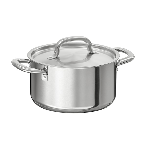 IKEA IKEA 365+ pot with lid, stainless steel, 3 qt, Ikea Ireland | 2651LRDCS