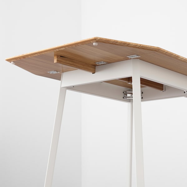 IKEA IKEA PS 2012 Drop-leaf table, bamboo, white, Ikea Ireland | 3962LUWSB
