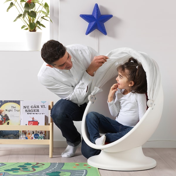 IKEA IKEA PS LÖMSK Swivel chair, white, red, Ikea Ireland | 4931MHKBX