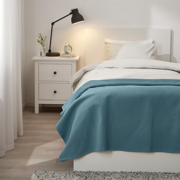 IKEA INDIRA bedspread, 59x98 in Light Blue, Ikea Ireland | 7960FDRGH