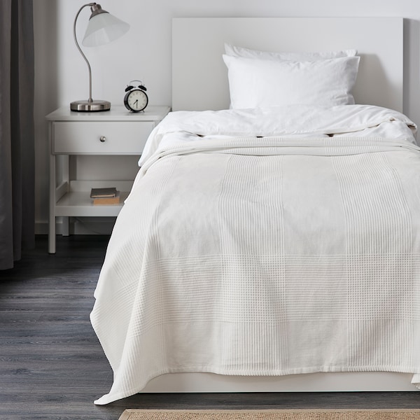 IKEA INDIRA bedspread, 59x98 in White, Ikea Ireland | 3987GZSWB