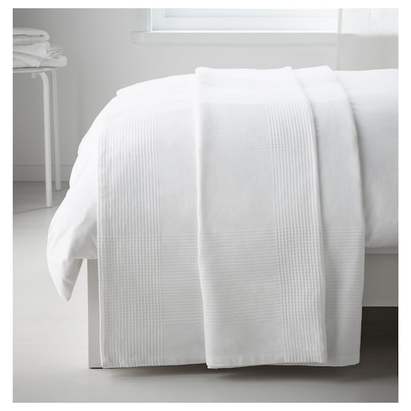 IKEA INDIRA bedspread, 59x98 in White, Ikea Ireland | 3987GZSWB