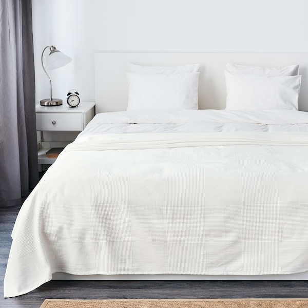 IKEA INDIRA bedspread, 91x98 in White, Ikea Ireland | 2584TIUYQ