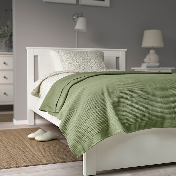 IKEA INDIRA bedspread, Twin/Full Gray / Green, Ikea Ireland | 4081WXSQL