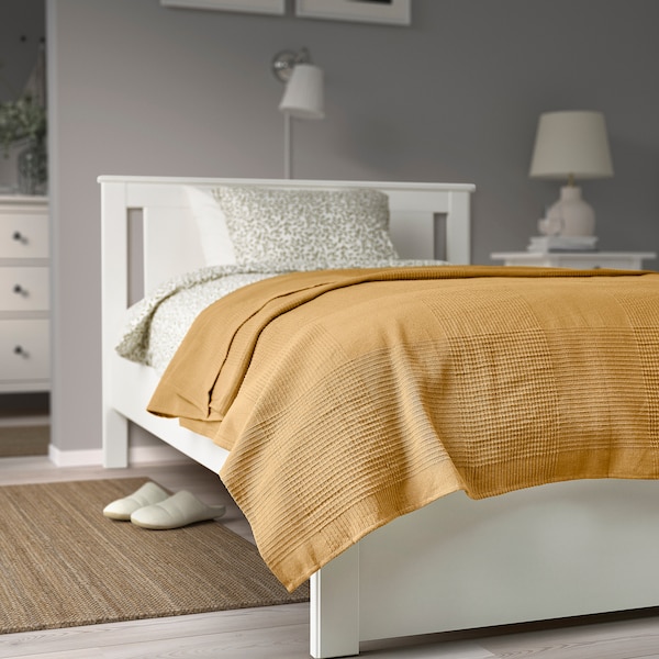 IKEA INDIRA bedspread, Twin/Full Yellow / Beige, Ikea Ireland | 6170ACDYB