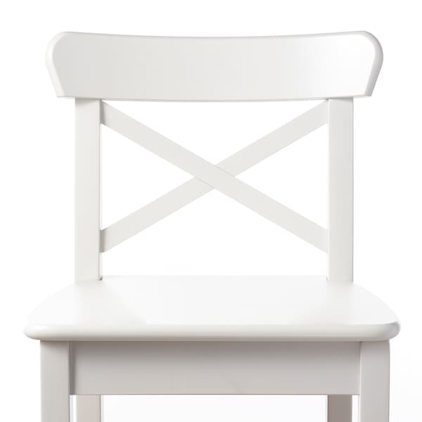 IKEA INGOLF bar stool with backrest, 29 1/8 in White, Ikea Ireland | 2658TJHNP
