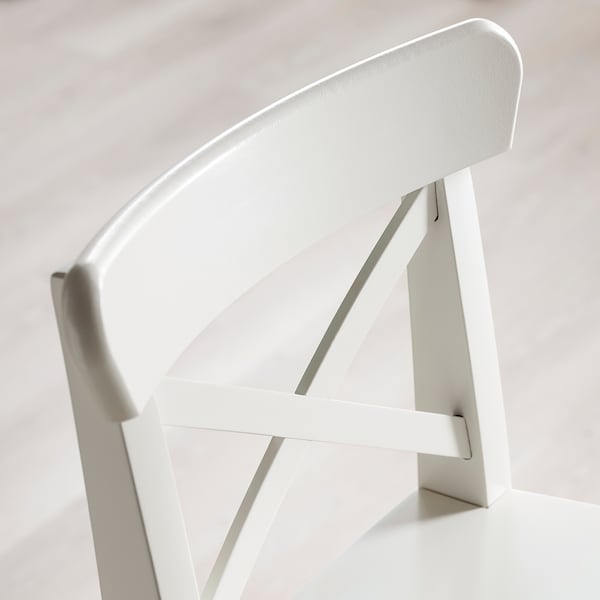 IKEA INGOLF bar stool with backrest, 29 1/8 in White, Ikea Ireland | 2658TJHNP