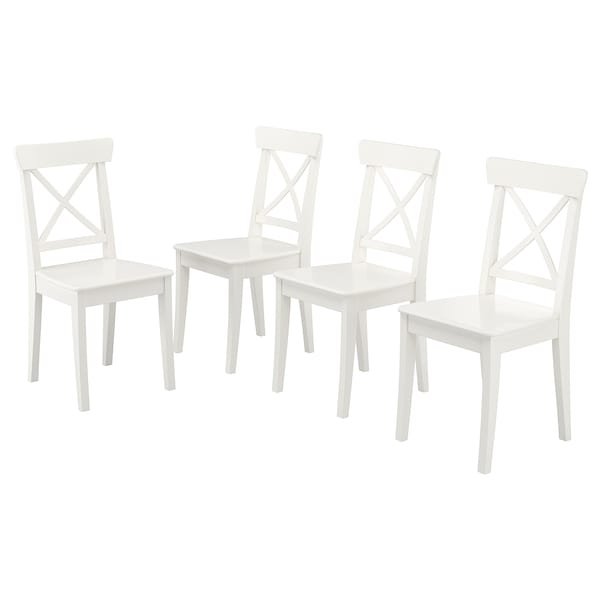 IKEA INGOLF chair, 4 pack White, Ikea Ireland | 5186YMKFR