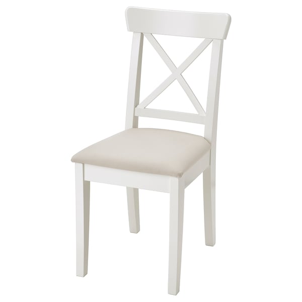 IKEA INGOLF chair White / Hallarp Beige, Ikea Ireland | 9245VMEUH