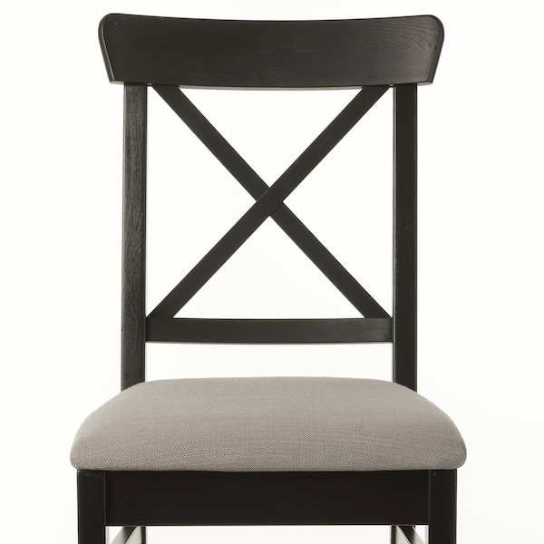 IKEA INGOLF chair, brown-black/Nolhaga gray-beige Brown / Black / Nolhaga Gray / Beige, Ikea Ireland | 8205SYMGR