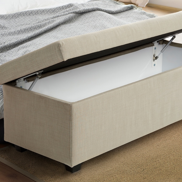 IKEA INNDYR storage bench Nordvalla Beige / Black, Ikea Ireland | 1948FBYMW