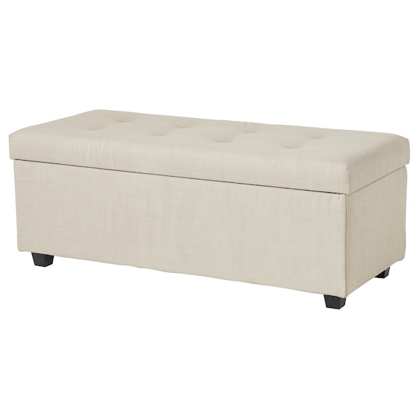 IKEA INNDYR storage bench Nordvalla Beige / Black, Ikea Ireland | 1948FBYMW