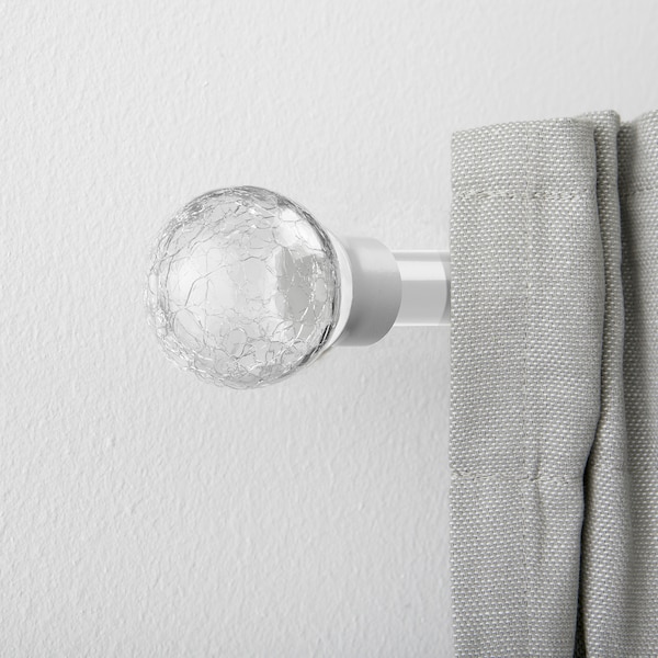 IKEA INSEKTSMAL finials, 1 pair White / Glass, Ikea Ireland | 8524UOGXS
