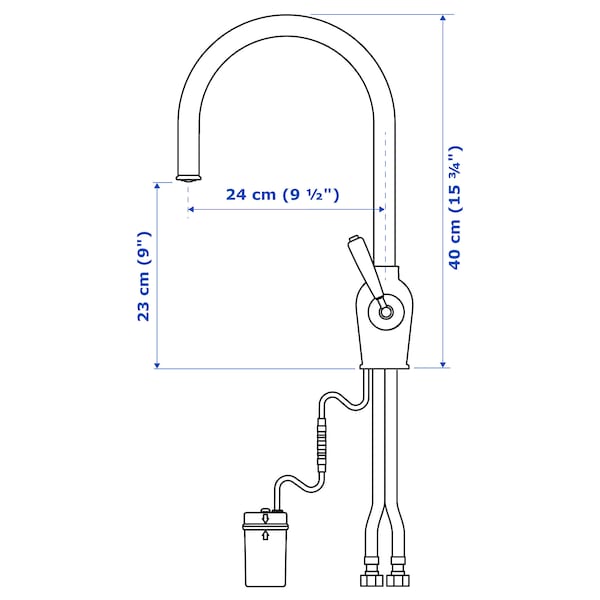 IKEA INSJÖN Kitchen faucet w sensor, chrome plated, Ikea Ireland | 5872VPJWZ