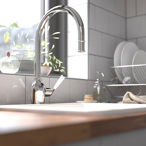IKEA INSJÖN kitchen faucet with pull-out spout, chrome plated, Ikea Ireland | 0384GJOHB