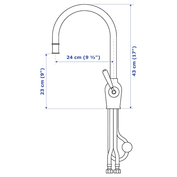 IKEA INSJÖN kitchen faucet with pull-out spout, chrome plated, Ikea Ireland | 0384GJOHB