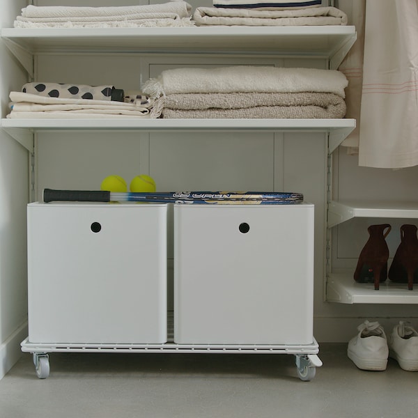 IKEA INVALLNING utility cart, for boxes white, 26 3/4x15 3/8 in, Ikea Ireland | 9874MHZFE