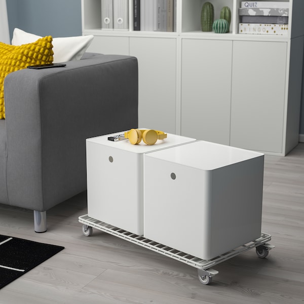 IKEA INVALLNING utility cart, for boxes white, 26 3/4x15 3/8 in, Ikea Ireland | 9874MHZFE