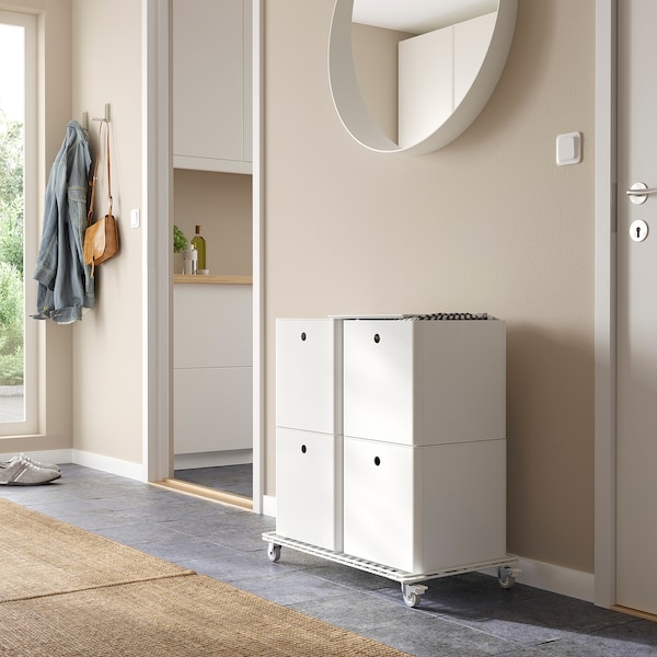 IKEA INVALLNING utility cart, for boxes white, 26 3/4x15 3/8 in, Ikea Ireland | 9874MHZFE