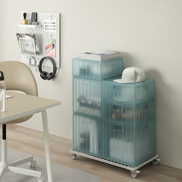 IKEA INVALLNING utility cart, for boxes white, 26 3/4x15 3/8 in, Ikea Ireland | 9874MHZFE