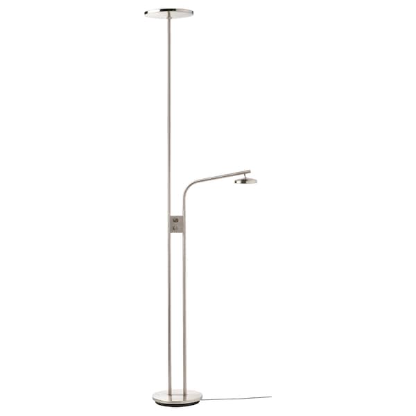 IKEA ISJAKT LED floor uplighter/reading lamp, dimmable/nickel plated, 71 in, Ikea Ireland | 2786ZNVSG