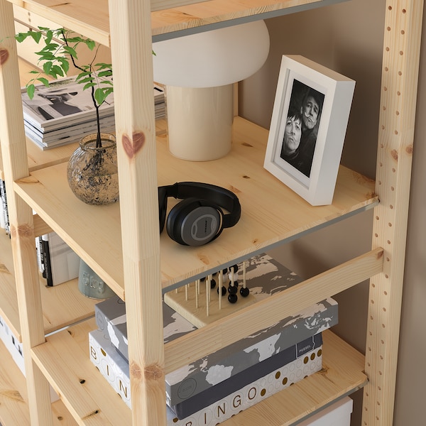 IKEA IVAR 2 section shelving unit, pine, 52 3/4x19 5/8x89 in, Ikea Ireland | 1829BANHK