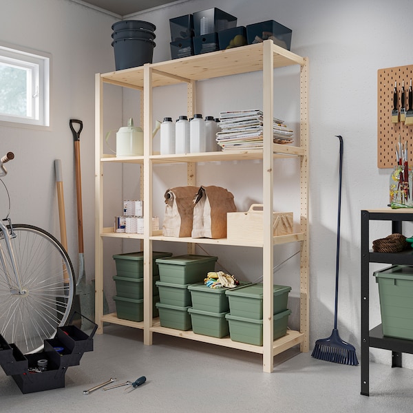 IKEA IVAR 2 section shelving unit, pine, 52 3/4x19 5/8x70 1/2 in, Ikea Ireland | 6043MDBVZ