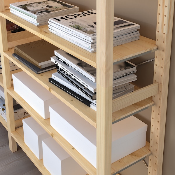 IKEA IVAR 2 section shelving unit, pine, 52 3/4x11 3/4x70 1/2 in, Ikea Ireland | 8029DQIFP