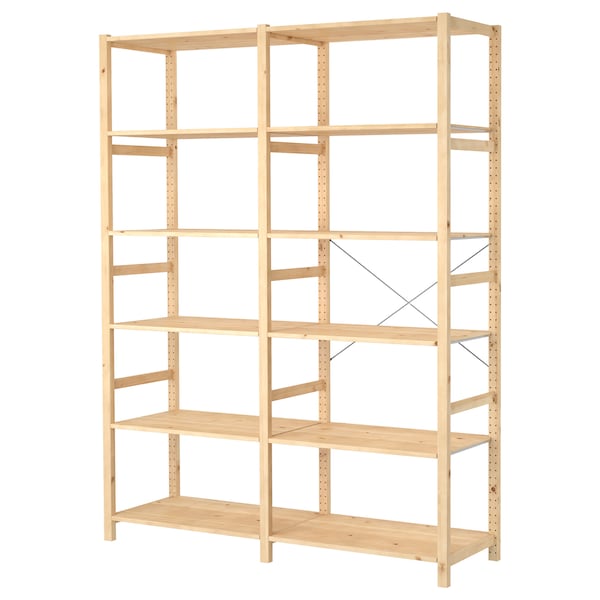 IKEA IVAR 2 section shelving unit, pine, 68 1/2x19 5/8x89 in, Ikea Ireland | 0953DPHNT