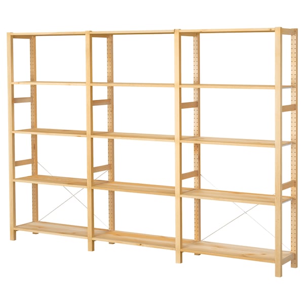 IKEA IVAR 3 section shelving unit, pine, 102x11 3/4x70 1/2 in, Ikea Ireland | 7456TUQFO