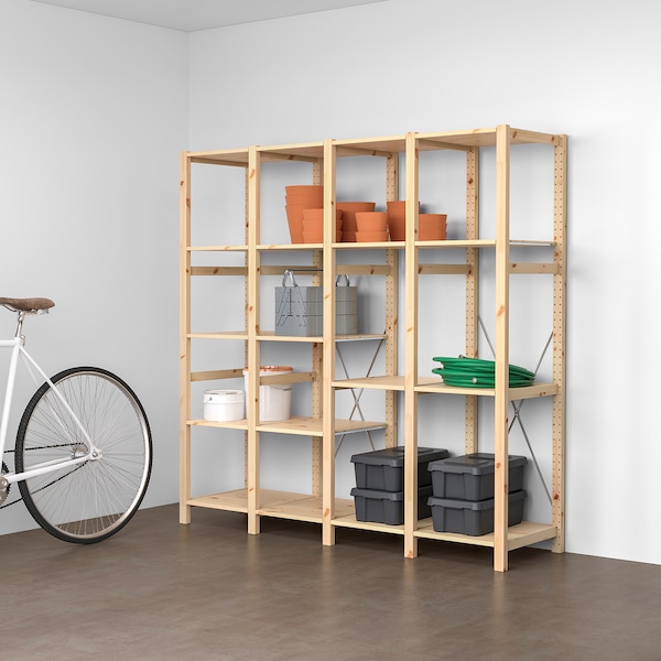 IKEA IVAR 4 section shelving unit, pine, 70 1/2x19 5/8x70 1/2 in, Ikea Ireland | 7198GMRCH