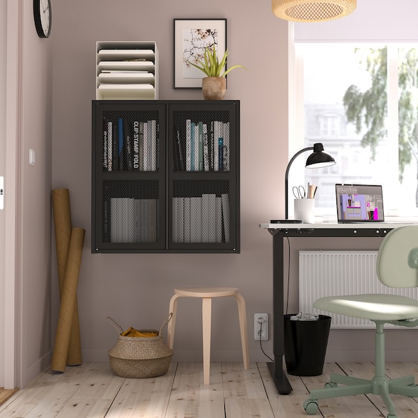 IKEA IVAR cabinet with doors, 31 1/2x32 5/8 in Black Mesh, Ikea Ireland | 0137PQEUS