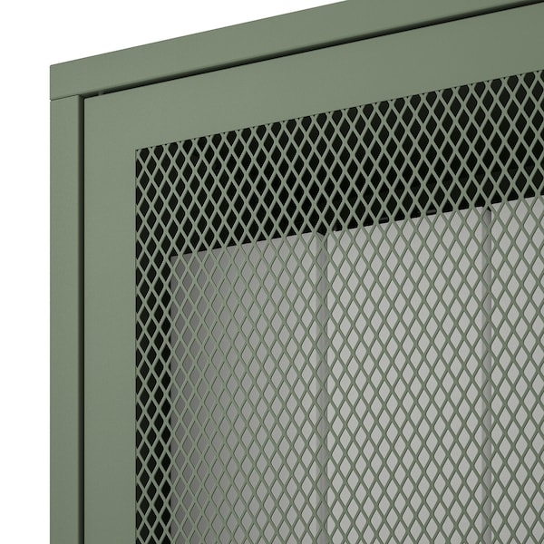 IKEA IVAR cabinet with doors, 63x11 3/4x32 5/8 in Gray / Green Mesh, Ikea Ireland | 2571SNFQA