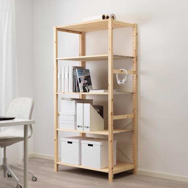 IKEA IVAR shelf unit, pine, 35x19 5/8x70 1/2 in, Ikea Ireland | 0735PSGWU