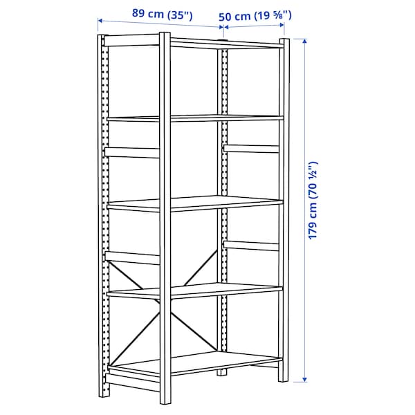 IKEA IVAR shelf unit, pine, 35x19 5/8x70 1/2 in, Ikea Ireland | 0735PSGWU