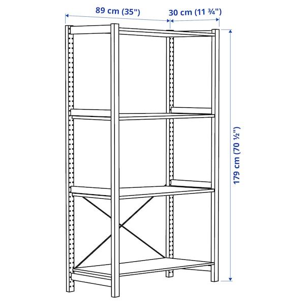 IKEA IVAR shelving unit, pine, 35x11 3/4x70 1/2 in, Ikea Ireland | 2956VWQHJ